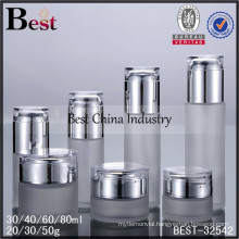 50g round glass jar and bottle, 30ml, 40ml, logo printed, one free sample, small order
